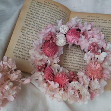 紫陽花リース“ソフトピンク”