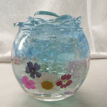 お花キャンドル（ブルー）