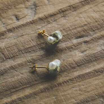 stone　pearl  ピアス