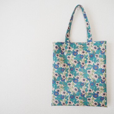 リバティ　ラミネートミニバッグ 「Clement」ブルー