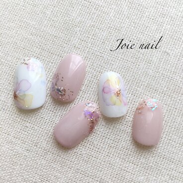 水彩フラワーネイル