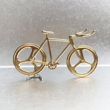 自転車ペンダント ブルホーンハンドル - Gold