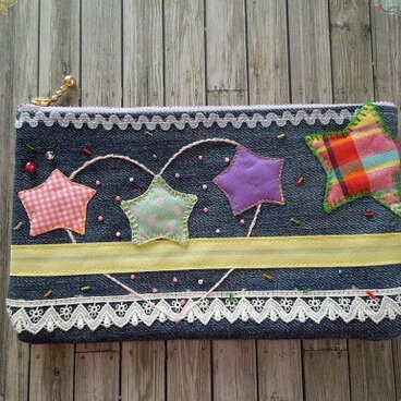 セレブポーチ/レモンハート×パープル