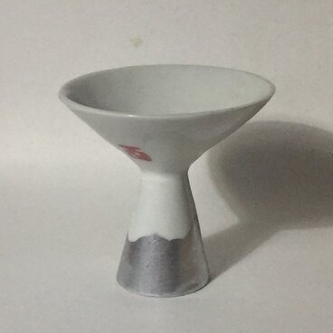 Z052磁器銀彩高杯