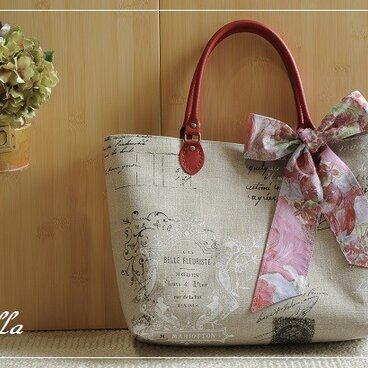 【作品紹介】リネンのトートバッグ