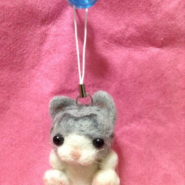 ストラップ サバトラ猫