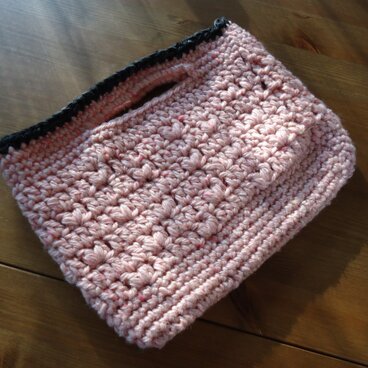 ピンクツイードのお出かけバッグ