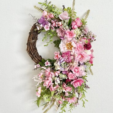 桃の花リース III「受注制作」