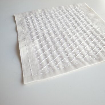 刺し子　花ふきん　no.40　【mini】