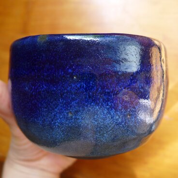 [茶器/茶道具 抹茶茶碗]彩り茶碗【紺碧】