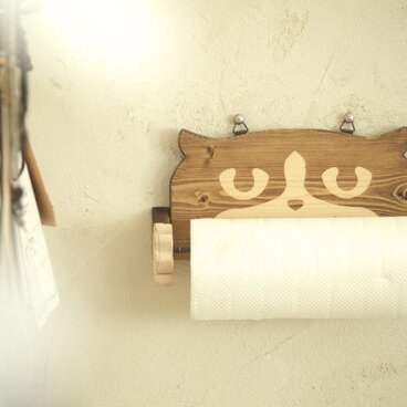 猫のキッチンペーパーホルダー