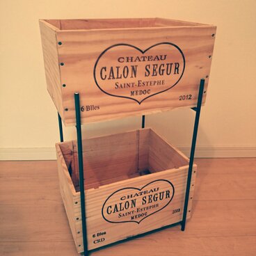 アイアン  ワイン木箱ラック ハート