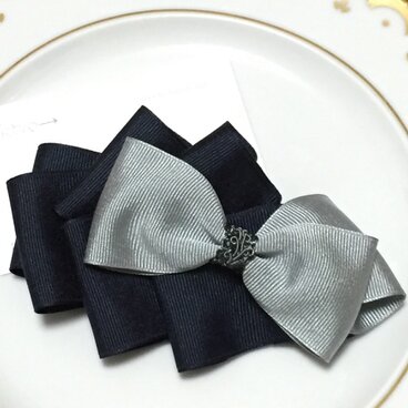 重なりリボン☆ヘアクリップorバレッタ