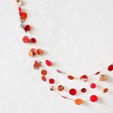 和風ガーランド　赤