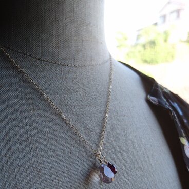 ピンクアメジストのネックレス【14kgf】