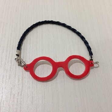 「わたしメガネ好き」アピール用ブレスレットレッドカラー