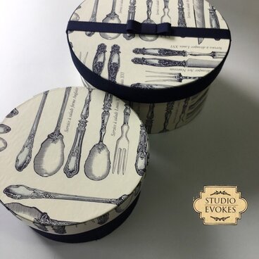 美しい紙を味わうための丸箱（大小セット）