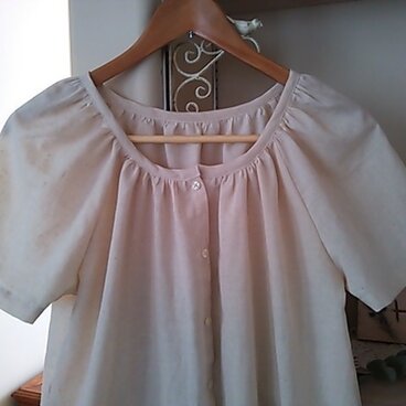 綿麻レースのワンピース