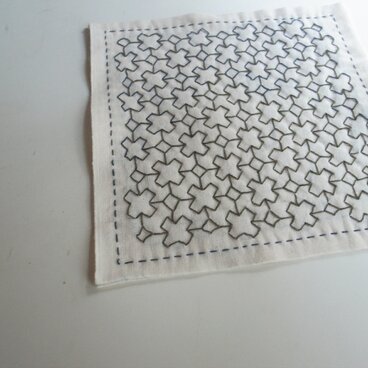 刺し子　花ふきん　no.44　【mini】