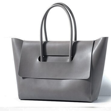 【人気デザイン新色】本牛革　トートバッグ　DARK GREY 【受注製作】