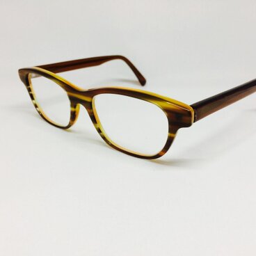 べっ甲オレンジ＆ダークブラウンのプリティメガネ（メガネフレーム）