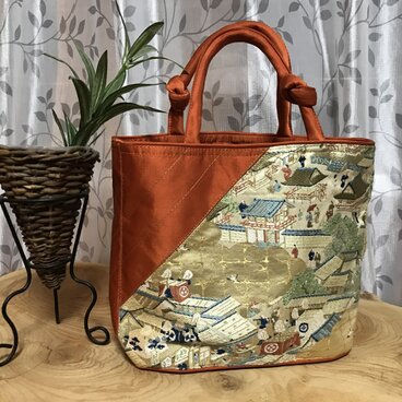 帯リメイクトートバッグ★01