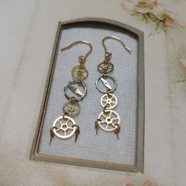 ハグルマ＊ピアス 14KGF