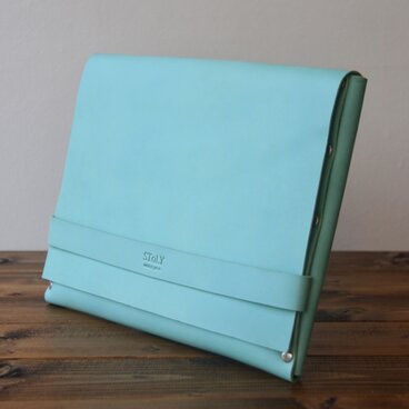 [本革]クラッチバッグ NCL（ターコイズ）SToLY レザーバッグ/ストーリー レザークラッチバッグ