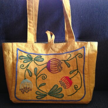 トートバッグ＊黄土色