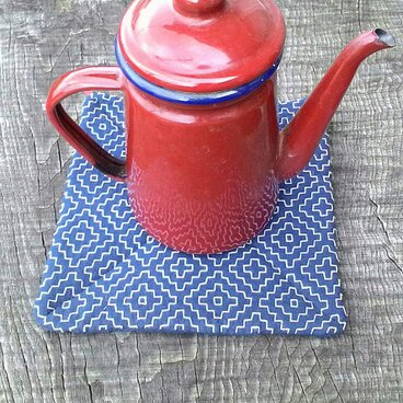 刺し子の鍋しき　紺