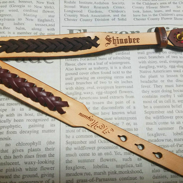 ダブルクロス編み レザーブレスレット[秋冬色]チョコ･ワイン 金属アレルギーの方も安心