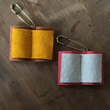 豆本ブローチ／秋色アソート