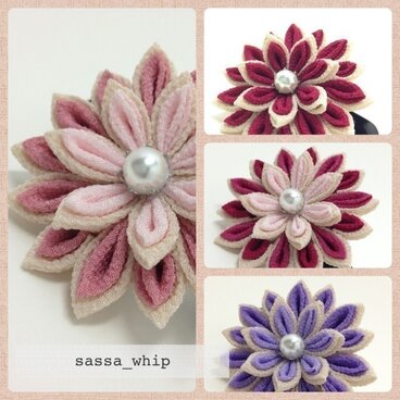 花のバレッタ（４色）