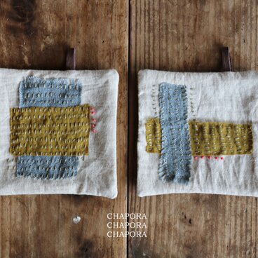 ちくちくコースター２枚セット　fco‐8