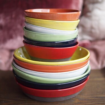 青いプレートとボウル（２点セット）