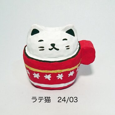 レジン　ラテ猫　24/03