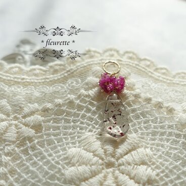 大粒スーパーセブン*ルビーペンダントチャーム*K14GF*エレスチャルクォーツ