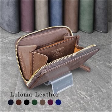 [7色] [名入可] ラウンドファスナー小銭入 --- 国産牛革ロロマ
