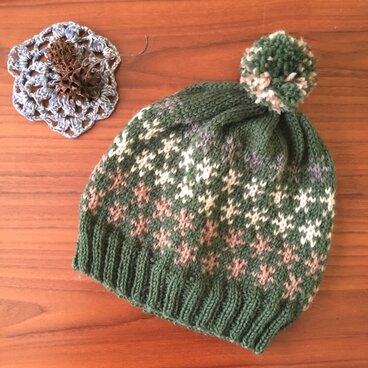 ノルディック帽子モスグリーン)