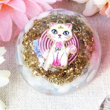 Aquamarine and moonstone orgonite