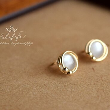 14kgf ◇uni◇イヤリング～ムーンストーン