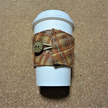 ネル生地のカップスリーブ