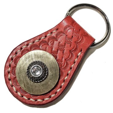 キーホルダー（レッド・クリアコンチョ）