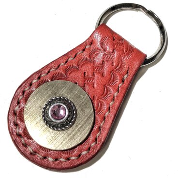 キーホルダー（レッド・ピンクコンチョ）