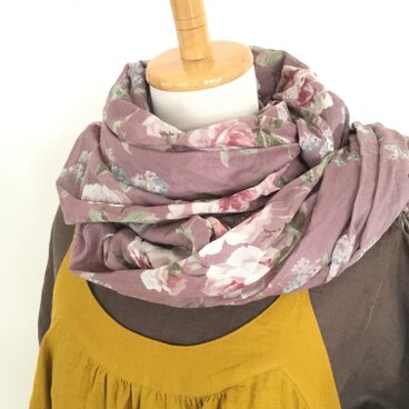 再販 花柄ストール