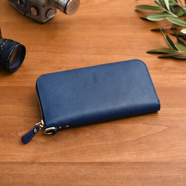 Quindici(ラウンドファスナーL)/ Indigo(藍染革)