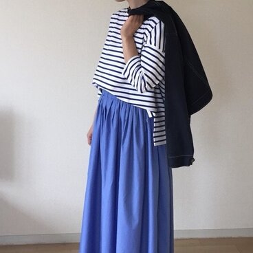 青空マキシスカート(水色)