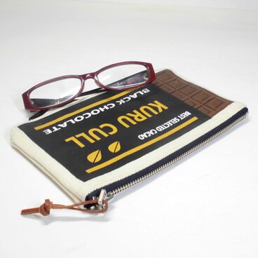 【受注制作】板チョコ 平ポーチBLACK CHOCHOLATE