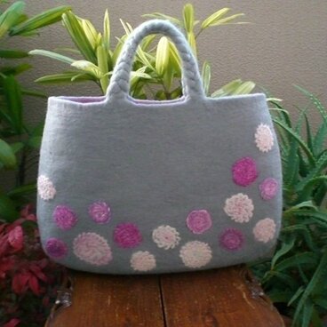 Ｄ型(おとな)トート　大和撫子★ピンクのドット