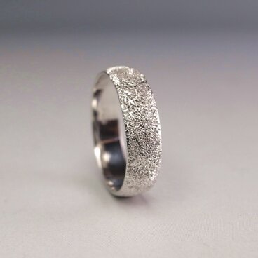 キラキラテクスチャー　平甲丸リング　スターリングシルバー(SV925)